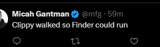 uncleibbra's tweet photo. When such big accounts make tweets and compare it to mascots like Clippy it just makes you wonder what goes through a person's head when selling this instead of acquiring more.

$Finder is legit one of the most unique narratives that was found from one single person screenshotting the tiktok live.

It has only appeared TWICE and big names are already IN LOVE WITH HIM.

I will keep saying this but DO NOT FADE $Finder.

It's just a matter of time till we get more content featuring him and wait till the tiktok edits roll in.

The amount of attention won't just be one tweet - it will be a constant flow of mindshare and memeability with unpaired virality.

Buy $Finder and chill.

Going to bed right now so bear with the bots and beware of scammer links - Am trying to delete and clear as soon as I see them and will get more mods + official twitter account setup.