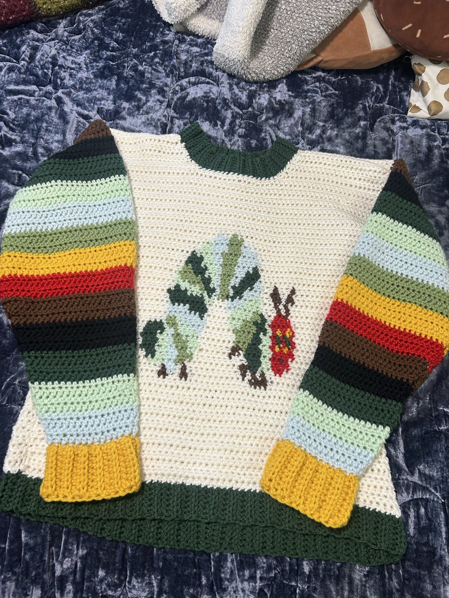 finally finished the very hungry caterpillar sweater!