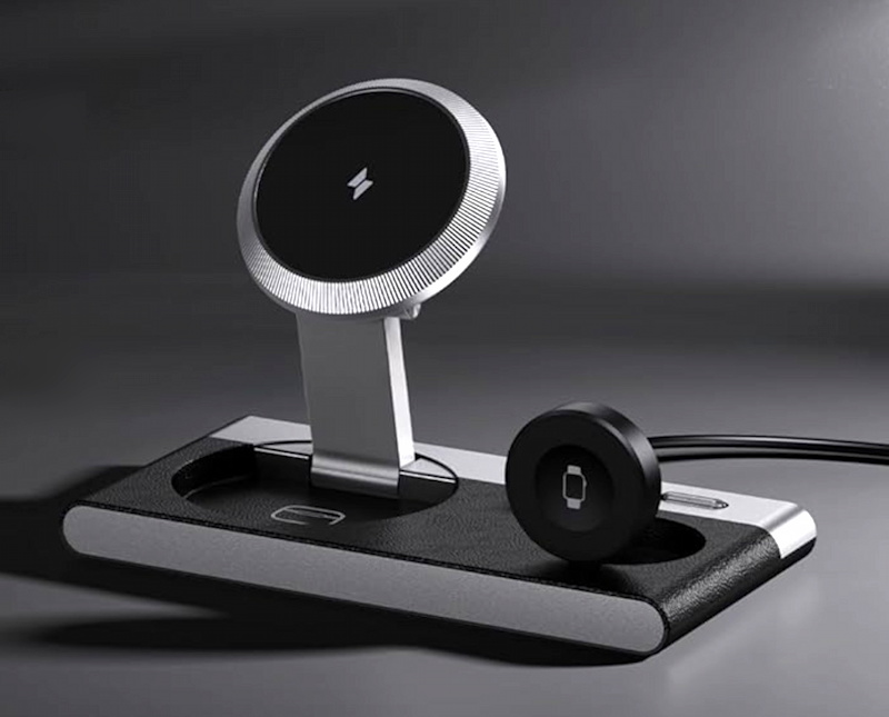 DaveTaylor's tweet image. Hey! That's not a camera, it's the slick and whimsical Mukiya Foldable 3-In-1 Wireless Charging Station for Apple gear. I tested one out with an iPhone, AirPods, and an Apple Watch. Here's how it went: youtube.com/watch?v=e6oD9o… #charging
