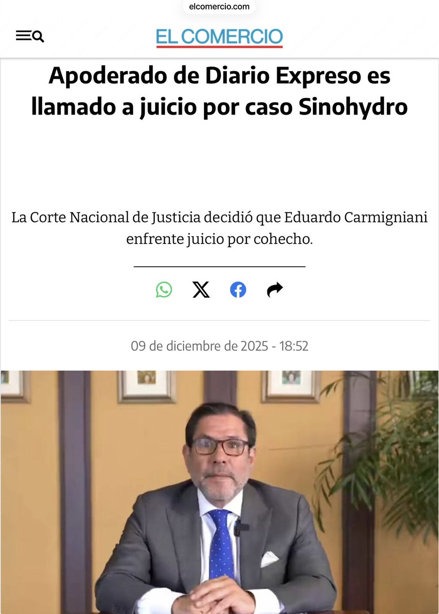 SinMordazaOf's tweet photo. Los que defienden con uñas y dientes a #Granasa lo hacen a sabiendas de que #EduardoCarmigniani ES UN CORRUPTO y desde hace mucho tiempo debió ser separado de diario @Expresoec
#Carmigniani preside el Consejo Editorial del diario y durante meses lo ha utilizado para DESPRESTIGIAR EL TRABAJO DE @FiscaliaEcuador , inclusive ha estado REGALANDO CIENTOS DE EJEMPLARES A @CorteNacional con el afán de ser influir en el ámbito judicial
Es un ser maquiavélico y peligroso y SU HERMANO JUAN CARLOS CARMIGNIANI TAMBIÉN..este último estuvo en la piscina de Jordán y casi ahorca a su ex esposa en la calle y delante de su hijo menor..