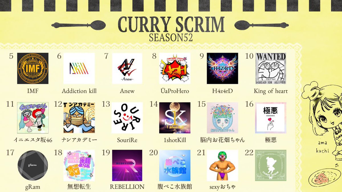 Curry Scrim(月22時)【公式】 tweet media