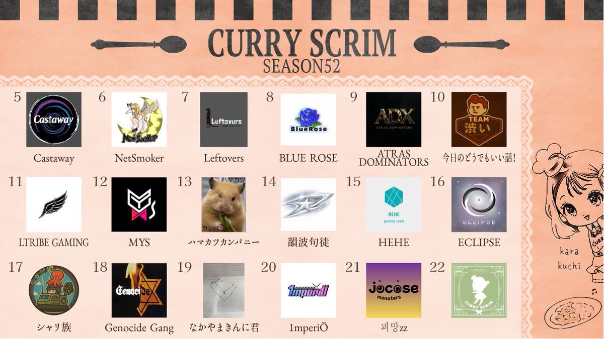 Curry Scrim(月22時)【公式】 tweet media