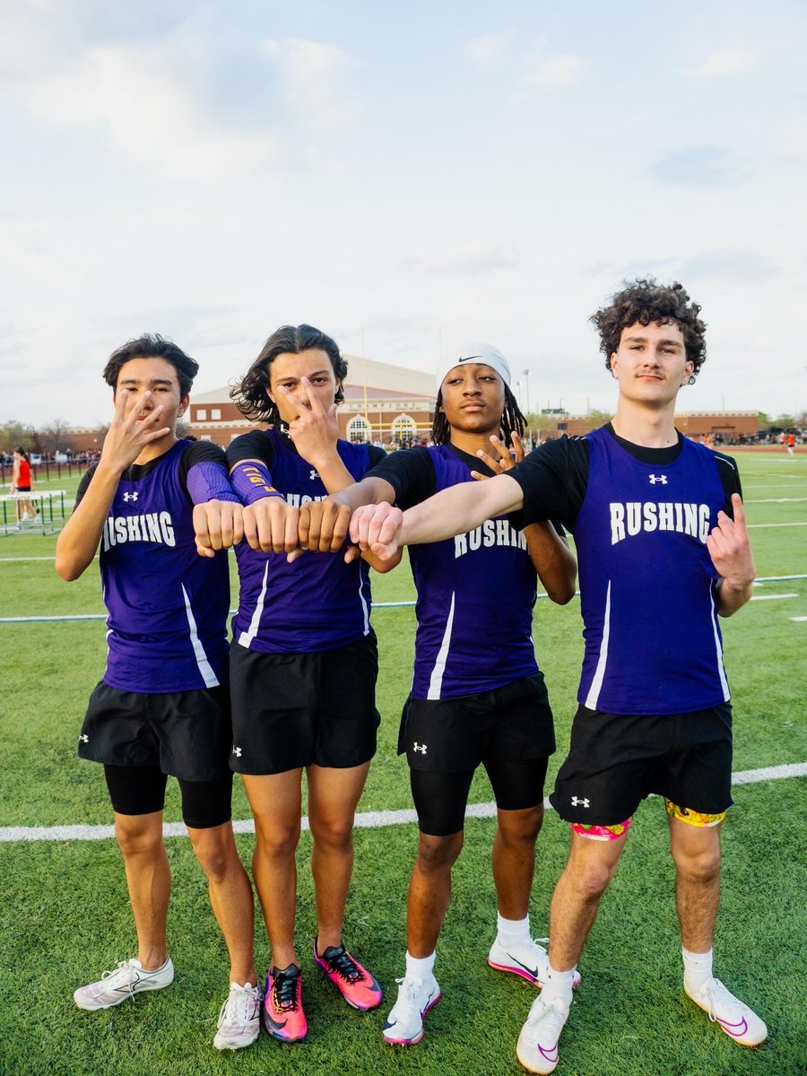 jackson_smitz's tweet photo. first track and field meet of the season! placed 🥇in 4x200, 🥉in 4x100, and 🥉in triple jump (39’1) where i also broke the school record. next week we going all gold🙏🏼💜 https://t.co/0i9Ylo0UOT