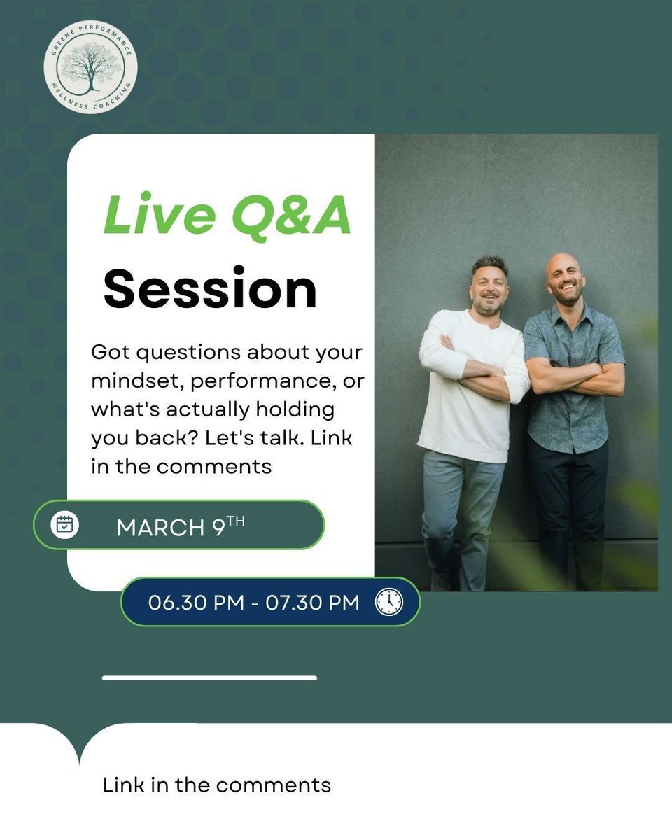 bengwellness's tweet photo. Bring us your problem. I'll help you solve it.

Live Q&amp;A — Sunday March 9th | 6:30-7:30pm

Think Dave Ramsey but for your mindset.

Free. Just join the community.

🔗 [https://t.co/3zX12j8Lbg https://t.co/DuYIPKzqaL