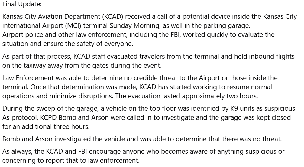 Kansas City International Airport tweet media
