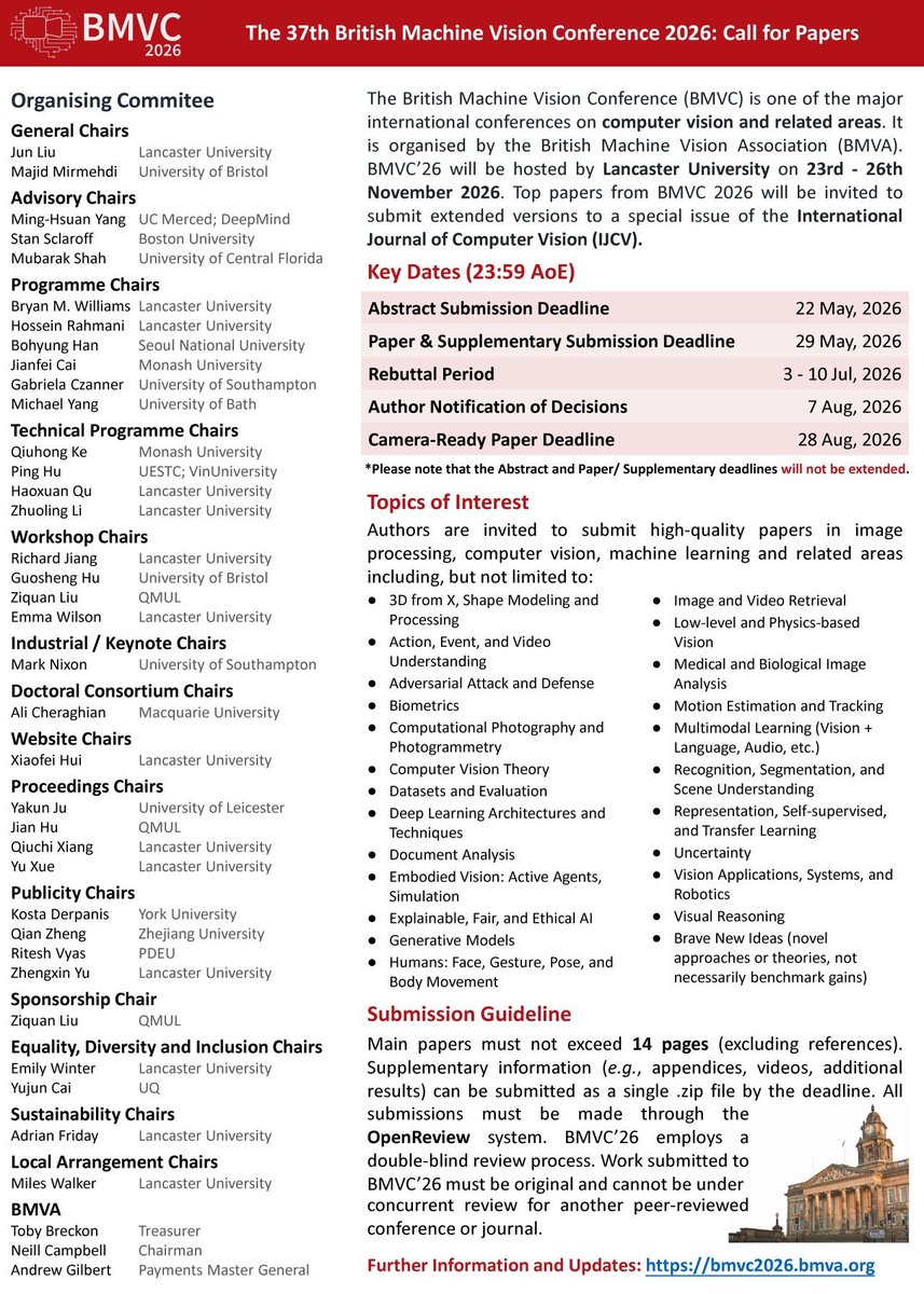 British Machine Vision Conference (BMVC) tweet media