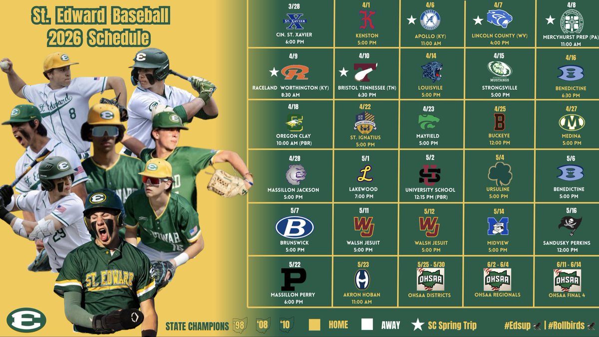 St. Edward Baseball tweet media