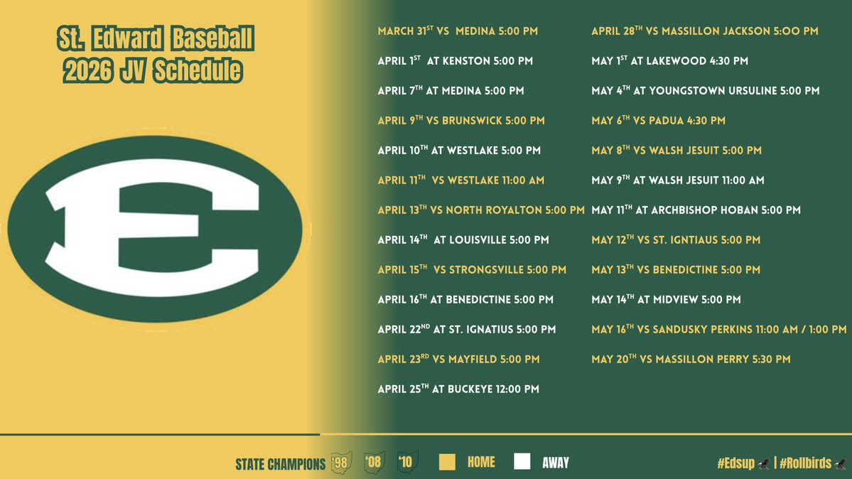 St. Edward Baseball tweet media