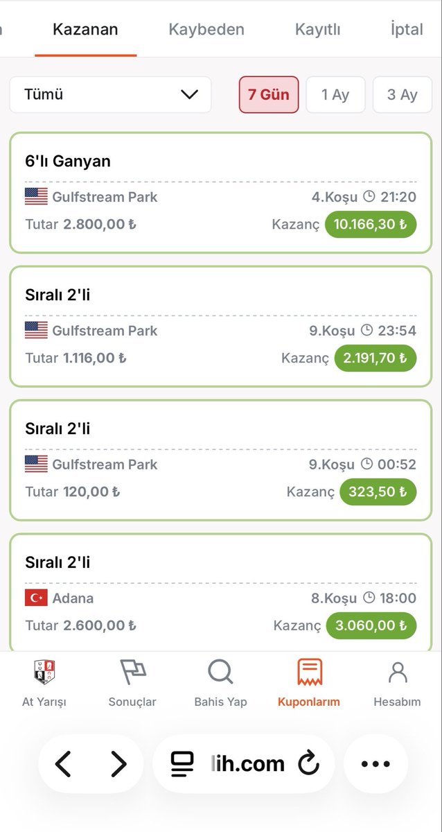 SonRoseSon's tweet image. Odamıza katılan tüm canlara teşekkür ederiz. #Gulfstream #Park her iki altılı şablonumuz da başarı sağlamıştır. Sevgili @Padok89230454 neredeyse boş günü yok. Tebrikler dostum. Hayırlı, uğurlu olsun. 1. Altılı 107.000TL,2. Altılı 10.166TL vermiştir.🍀💰🌈

chat.whatsapp.com/HNBRbkhjvM79Kl…