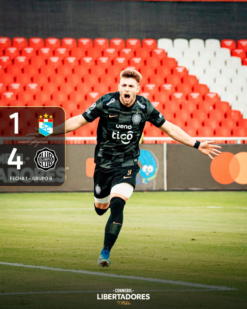 Derrota en el debut de Copa.

Sporting Cristal cayó 4 a 1 frente a Olimpia de Paraguay por la primera fecha de la Copa Libertadores Sub 20.

⚽️ Josemaría Mellán.

<a href="/CTactica04/">𝐂_𝐓𝐚́𝐜𝐭𝐢𝐜𝐚 𝟎𝟒</a>