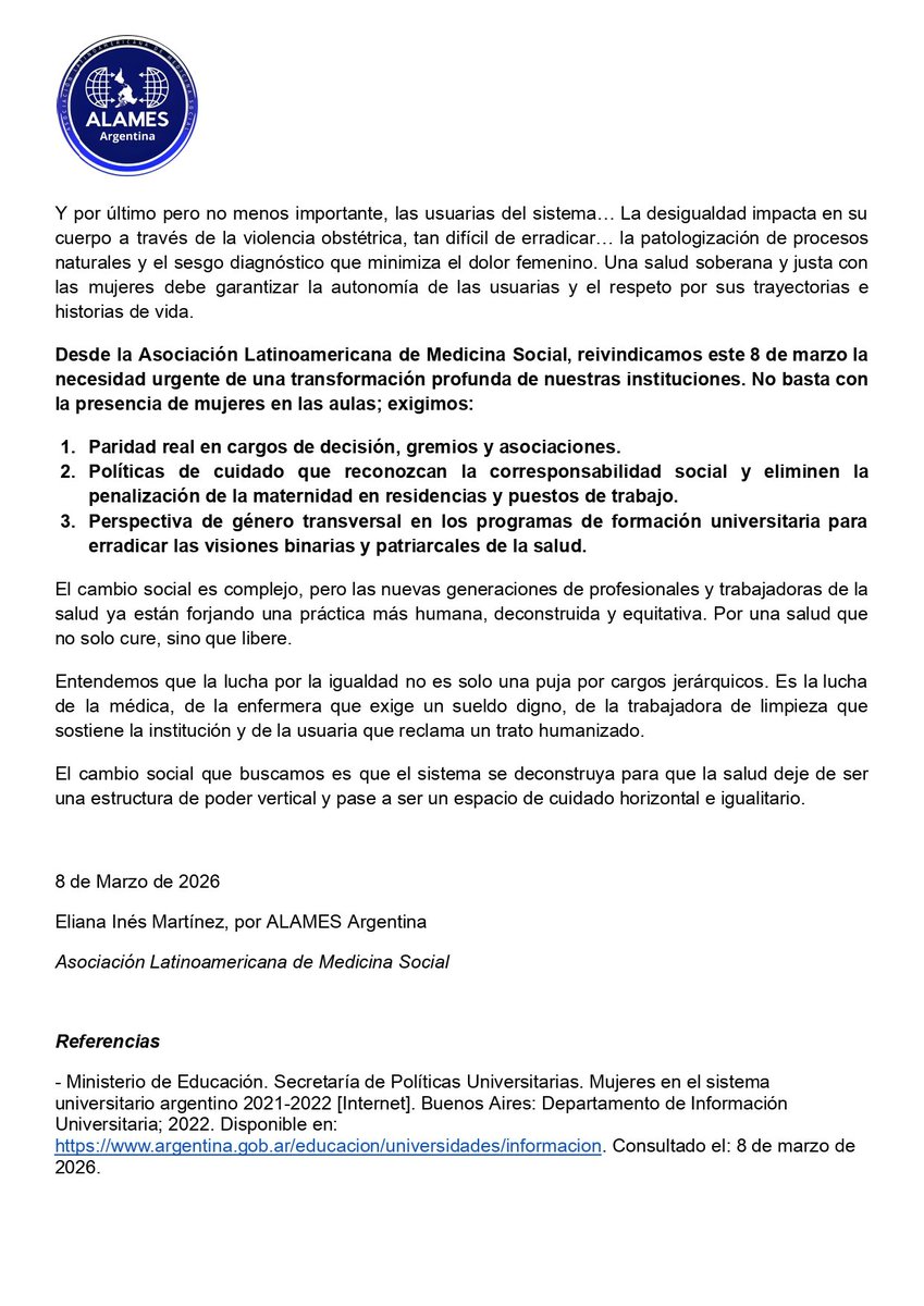 Asociación Latinoamericana de Medicina Social tweet media