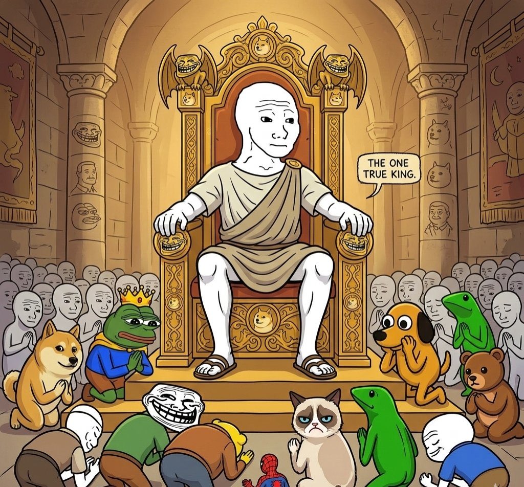 Oil prices surging, war ongoing, btc in low 60ks and majors bleeding everyday, trenches volume at ATL, everybody tired of daily trends that die in a week. The people need a $pepe type trade, now can we stop pretending $wojak is not that trade? We all know it, we all “feel” it.