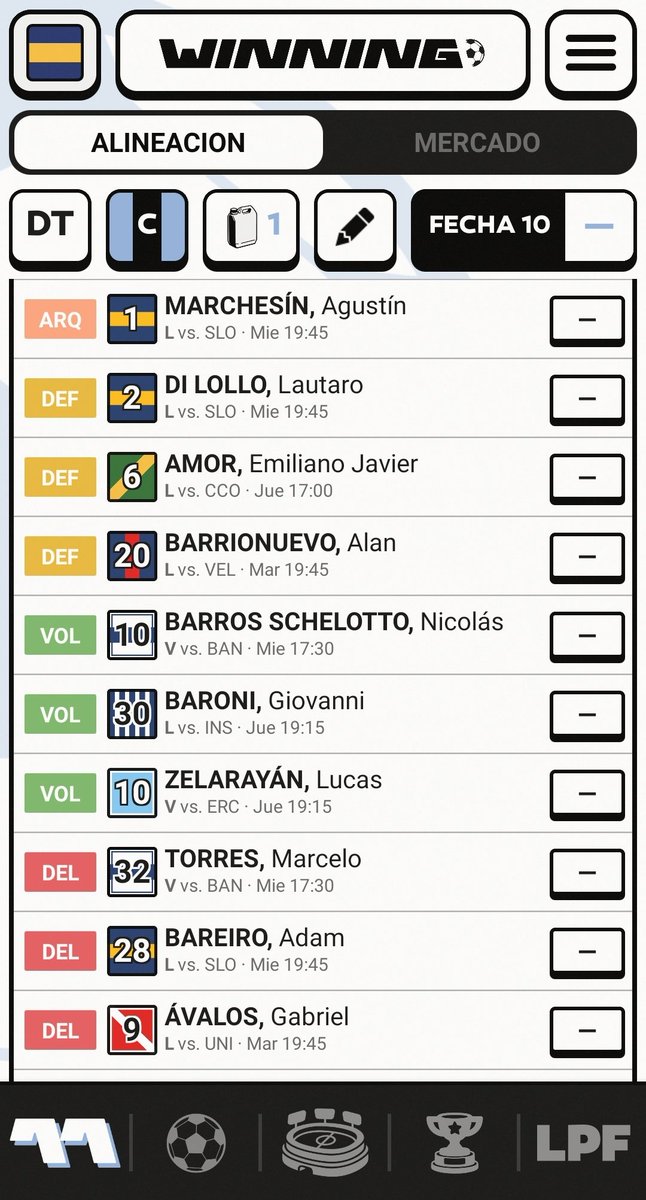 Estuve probando la aplicación del nuevo fantasy <a href="/winning_arg/">Winning Argentina</a> y es MUY buena, fácil de jugar y tiene un diseño perfecto. Está en el top de los mejores fantasy, felicidades a sus creadores <a href="/Luchigatica/">TANO</a> <a href="/juanser97/">Juanse</a> 
Unanse a mi liga "La Redonda" con el código DADLGY