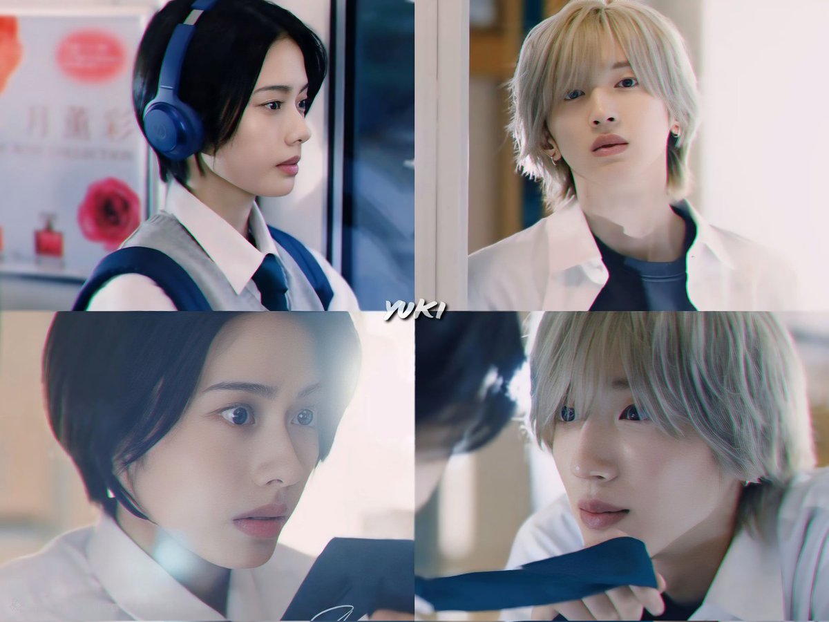 Seira Anzai and Shunsuke Michieda as Yoi Takaguchi and Kohaku Ichimura in the live-action adaptation of Uruwashi no Yoi no Tsuki.

The film premieres on October 23.