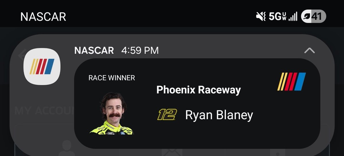 CAN CONFIRM, thank you NASCAR app