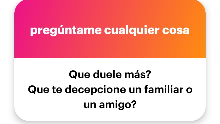 Un amigo, un familiar obviamente duele, pero en el fondo te lo esperabas, ya me ha pasado tanto que ya casi no lo siento. Con un amigo duele más porque es más confianza depositada en otro