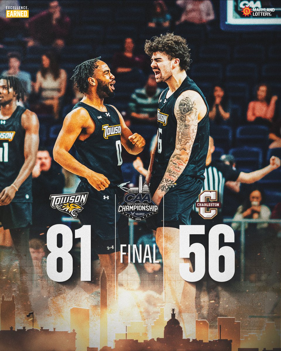 Towson_MBB's tweet photo. Quarterfinal W ✅
-
#GohTigers | #NewGen https://t.co/8eBwMzR4n3