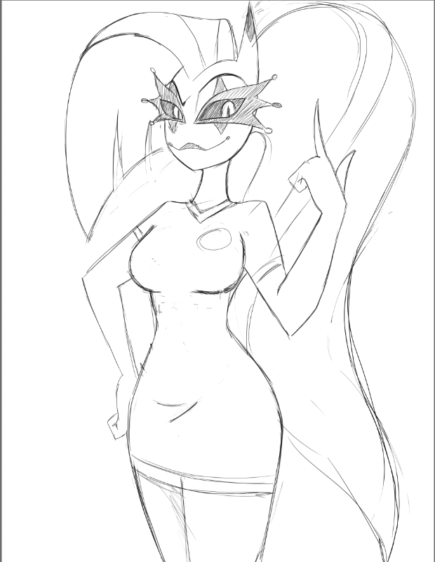 al chile me dio weba hacerle el diseño del vestido y se lo puse con grok XD