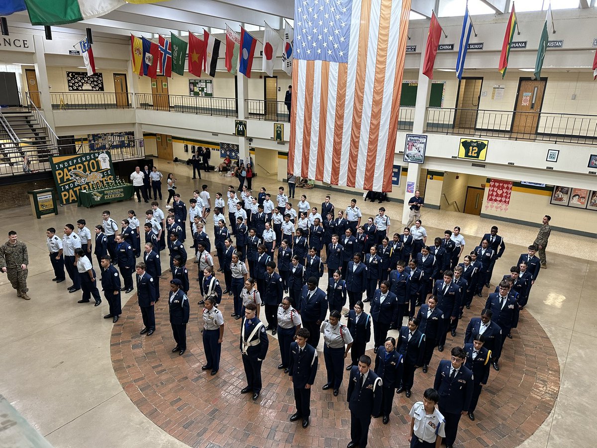THSAirpower's tweet photo. NC-075th’s Drill Team continued our award winning legacy by competing @ Independence HS AFJROTC-2026 Patriot Drill Classic…earning 1st Place Overall. Our cadets had (4) 1st…(2) 2nd… and (1) 3rd place finishes!  Congratulations! #THSAirpower #thsafjrotc #nc075DrillTeam. https://t.co/b9qvgT3hud