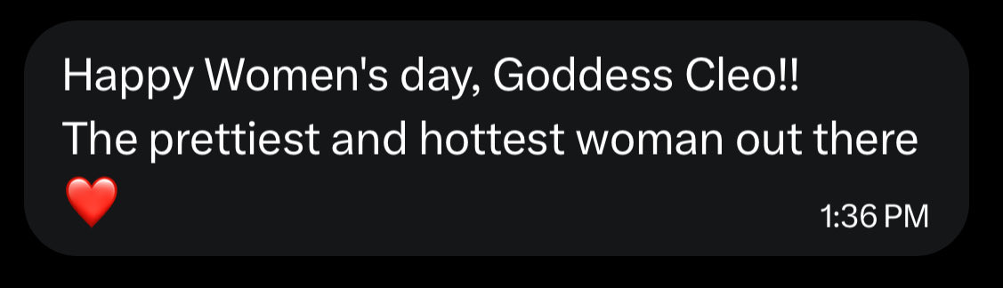 CleoB_Goddess's tweet photo. This &amp; your rent as my gift for women’s day >>> https://t.co/XCFy1svut0