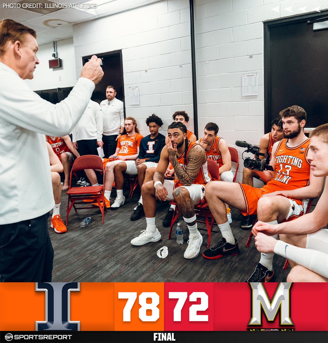 SRIllinois's tweet photo. ILLINI WIN!!! Illinois beats Maryland on the road!! https://t.co/v6gFbnZPAI