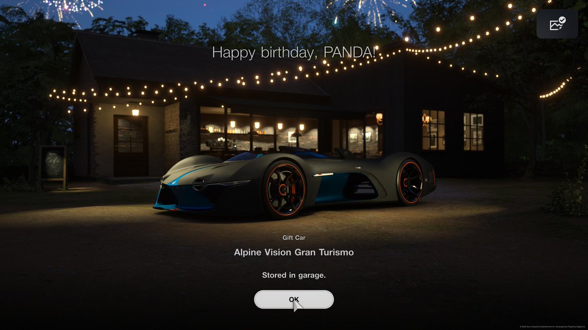 Thanks <a href="/Kaz_Yamauchi/">山内　一典 / Kaz Yamauchi</a> 🎂🎉 #GT7 #psvr2
