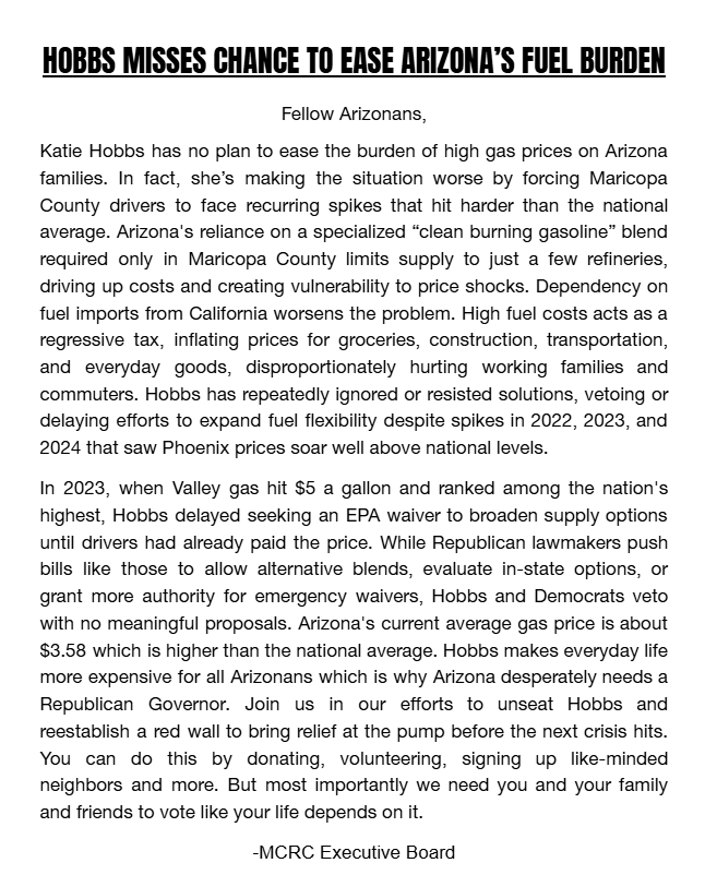 Maricopa County Republican Committee | MCRC tweet media