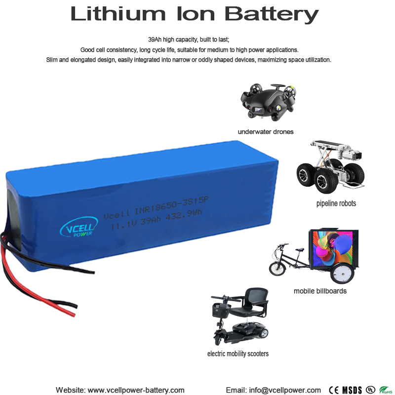 🔋 Vcell 39ah 12v li ion battery, slim &amp; long design, easily integrated into narrow or oddly shaped devices, maximizing space utilization.
👉 Welcome to inquiry!
#12vbattery #LithiumBattery #EnergyStorage #BatteryPack #underwaterdrones #pipelinerobots #mobilebillboards