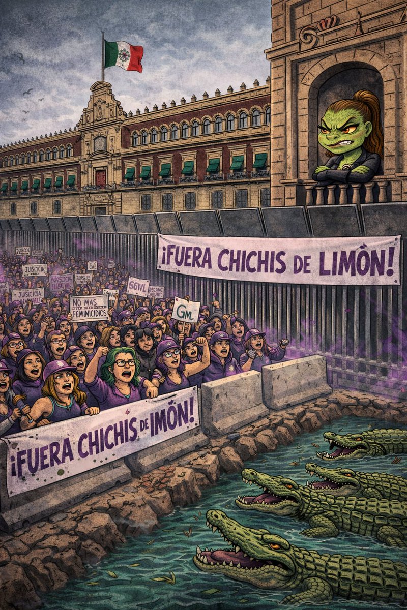 Sin vayas, sin policías, sin militares, <a href="/AlessandraRdlv/">Alessandra Rojo de la Vega</a> se subió a una escalera, dio la cara y nunca agredieron. 

La presidente <a href="/Claudiashein/">Claudia Sheinbaum Pardo</a> se rodeo de militares y lejos de su residencia. 

Ardanse pvtos <a href="/catrina_nortena/">La Catrina Norteña</a> <a href="/arturoavila_mx/">Arturo Ávila.</a>