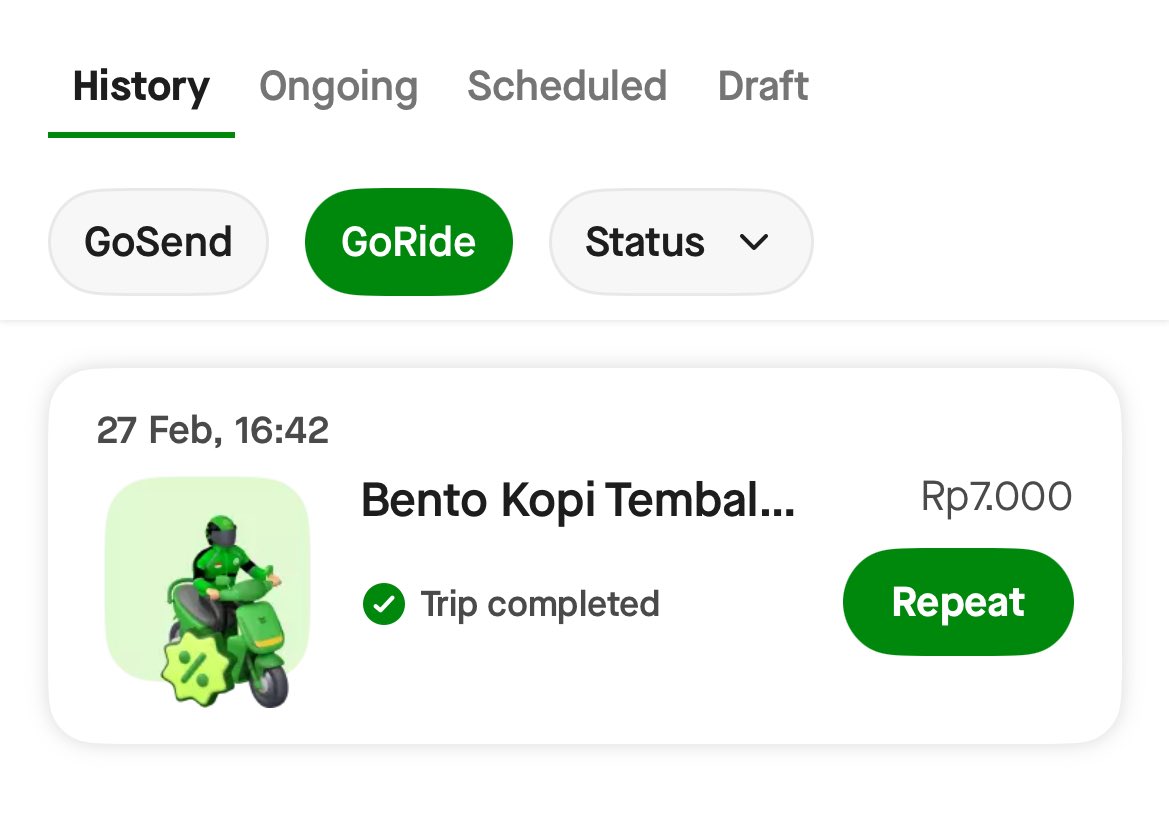 jaykefisip's tweet photo. TEMCY PEEPS JANGAN SCROLL DULU 😭🙏🏻

Sekarang ada GoRide Hemat di sekitar UNDIP cuma 7K BAHKAN BISA LEBIH MURAH??? 

Surga banget ini buat anak kos 🤤🤞🏼

Jangan lupa redeem kode di bawah ini biar makin hemat!
GOAIESEC
👉 https://t.co/bwBc0GpsRx

#GojekSetiapHari https://t.co/bzGFev64zW