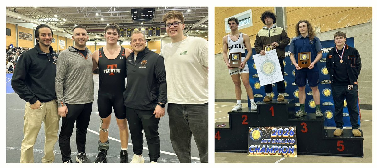What a way to wrap his career!! <a href="/willbuff12/">Will buff</a> placing 5th in the Annual New England Wrestling Tournament. 5-2 record over the weekend. Finishes the season (56-5) giving him the new single-season wins record!! <a href="/aj_traub/">AJ</a> <a href="/tauhighwrestl/">Taunton High Wrestling</a> <a href="/thstvstudio/">THS TV Studio</a> <a href="/ThsWebmaster/">THSAthletics</a> <a href="/clark_juli63082/">Juliane Clark</a>