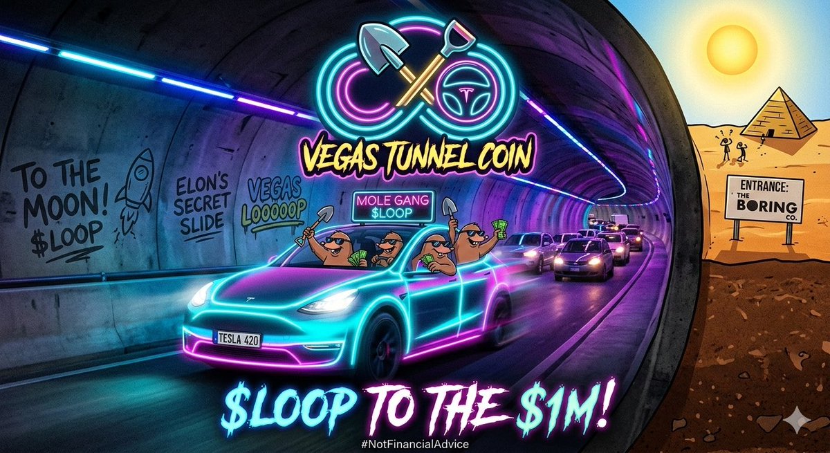 MemeCoinHue1ln's tweet photo. Skip the Strip traffic and dive into the future. 🚀
Introducing $LOOP, the only token fueled by neon tunnels and the dream of sub-surface speed.
The revolution is underground. Are you in the $LOOP?

6jeyFPATgCHRZQs5eT8ZvCM1iqC1TdvEfQMTNZCdpump
@elonmusk @Pumpfun #memecoin https://t.co/5c1Vbwt1Uy