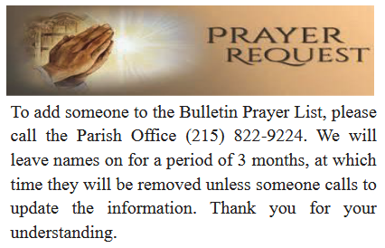 OLsacredheart's tweet photo. If there's someone in your life that needs a prayer, contact our office to add them to the Bulletin Prayer List! https://t.co/rEjz7wS3VE