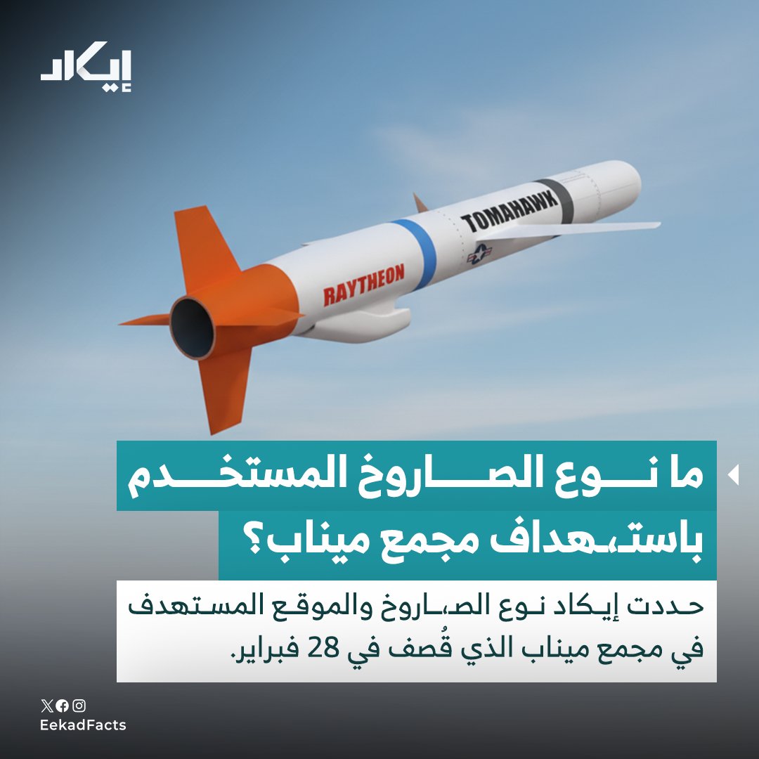 حددت إيكاد نوع الصـ،ـاروخ والموقع المستهدف في مجمع ميناب الذي قُصف في 28 فبراير.