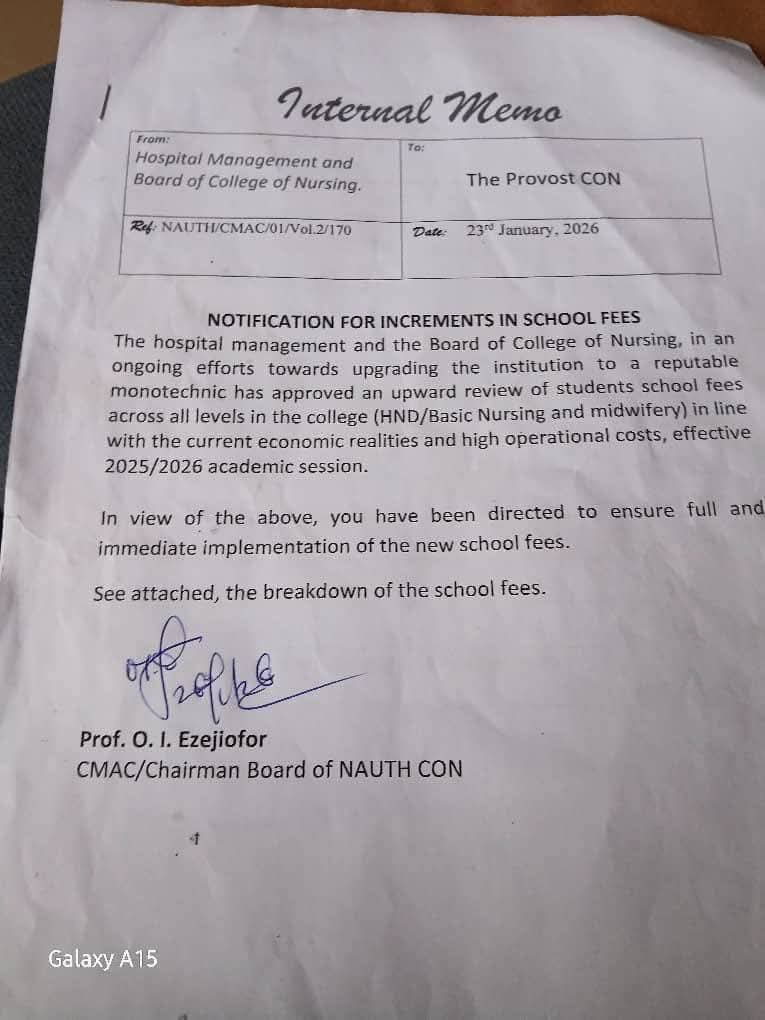 Nursingworld_Ng's tweet photo. Nursing: The money making pot for schools in Nigeria
The school fees for #studentnurses and #studentmidwives were hiked to N580,000 on 23rd January 2026, yet everyone seems eerily silent about it... https://t.co/gPvHh0yKX4