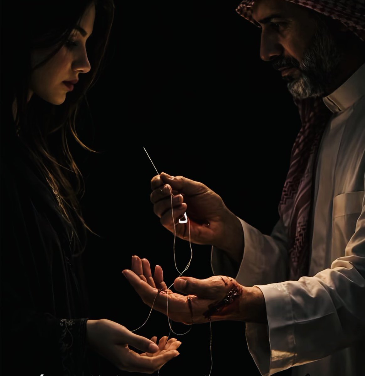 أنت وحدك من تسبّب بجرح نازف
وأنت وحدك ممكن يخيـطـه ويبرا

 #اللحاوي