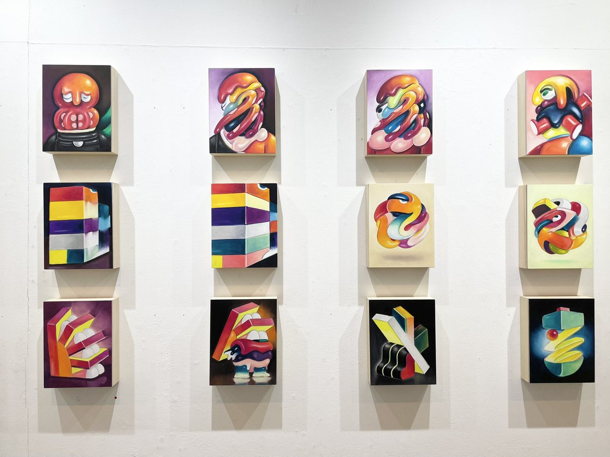 mogols_tokyo's tweet photo. 表参道MATで開催中の杉野ギーノス個展「MORPH モーフ」
クレヨンで描かれた絵。さまざまな色彩で形成されていて色の混ざり合いが新しいテクスチャーを生み出している。
@giinos_  @mat_new_space https://t.co/XSOxEHMbGz