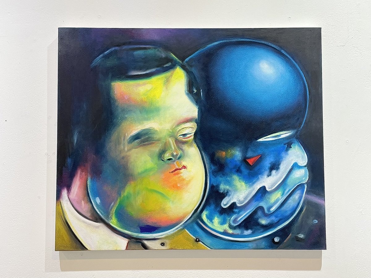 mogols_tokyo's tweet photo. 表参道MATで開催中の杉野ギーノス個展「MORPH モーフ」
クレヨンで描かれた絵。さまざまな色彩で形成されていて色の混ざり合いが新しいテクスチャーを生み出している。
@giinos_  @mat_new_space https://t.co/XSOxEHMbGz