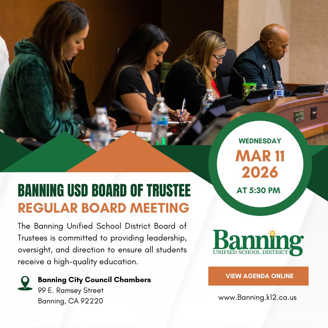 Banning Unified School District tweet media