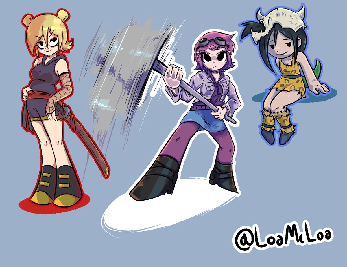 Scott Pilgrim gals. #ScottPilgrim #ScottPilgrimEX #kniveschau #ramonaflowers