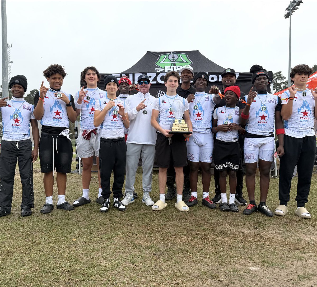 TexasEpic7v7's tweet photo. End Zone National Recruiting Tournament Champions 14u πππ₯ Big time performance over the weekend for our 14u #TexasEpic squad competing in Houston! @texasqbelite
Offensive MVPs π₯
Holt Preston
Shag Jefferson
Defensive MVP π₯
Amarii McCullough https://t.co/RsDpu8hMb8