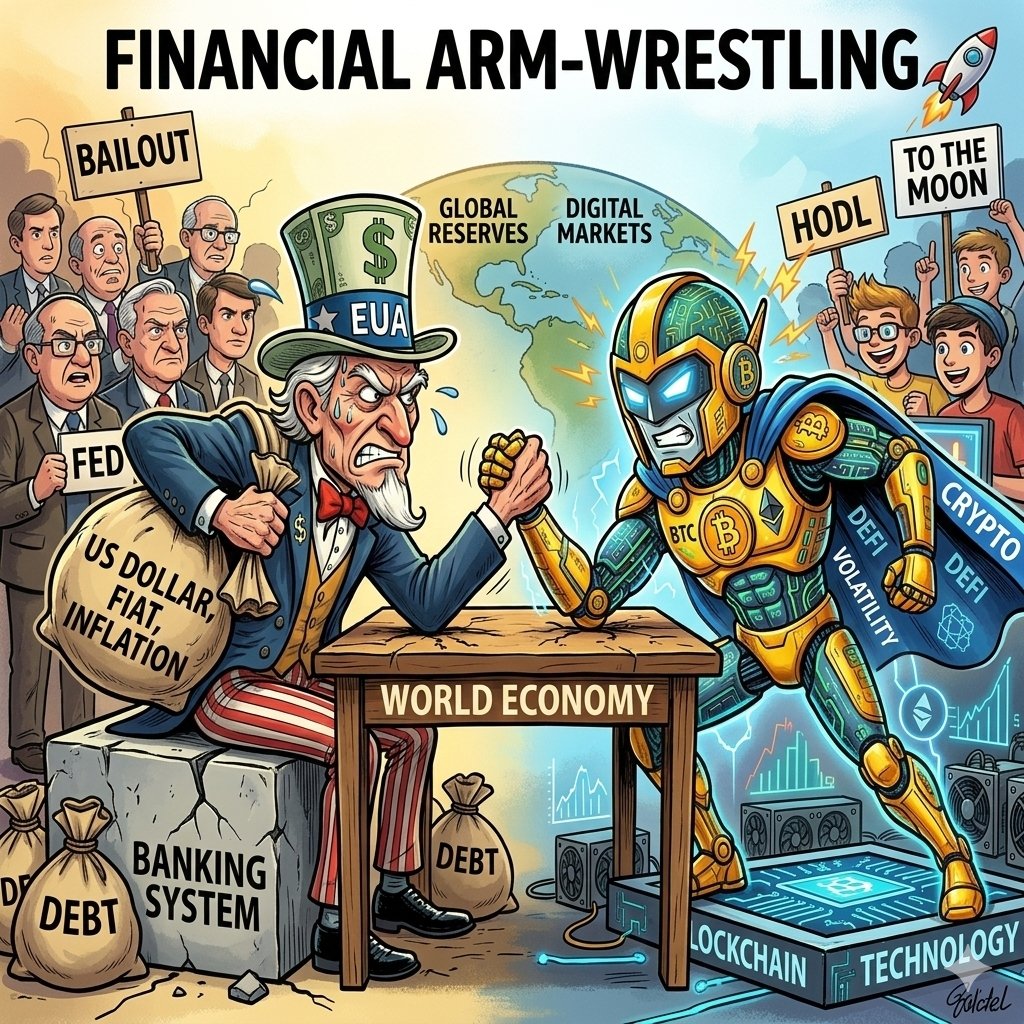criptorussa's tweet photo. Dólar x Criptomoeda 

Will this power struggle one day literally tip to one side or the other? Which side do you believe in? I believe in @memecoin @Pumpfun @criptorussa #criptrus https://t.co/NPCWbnktSK