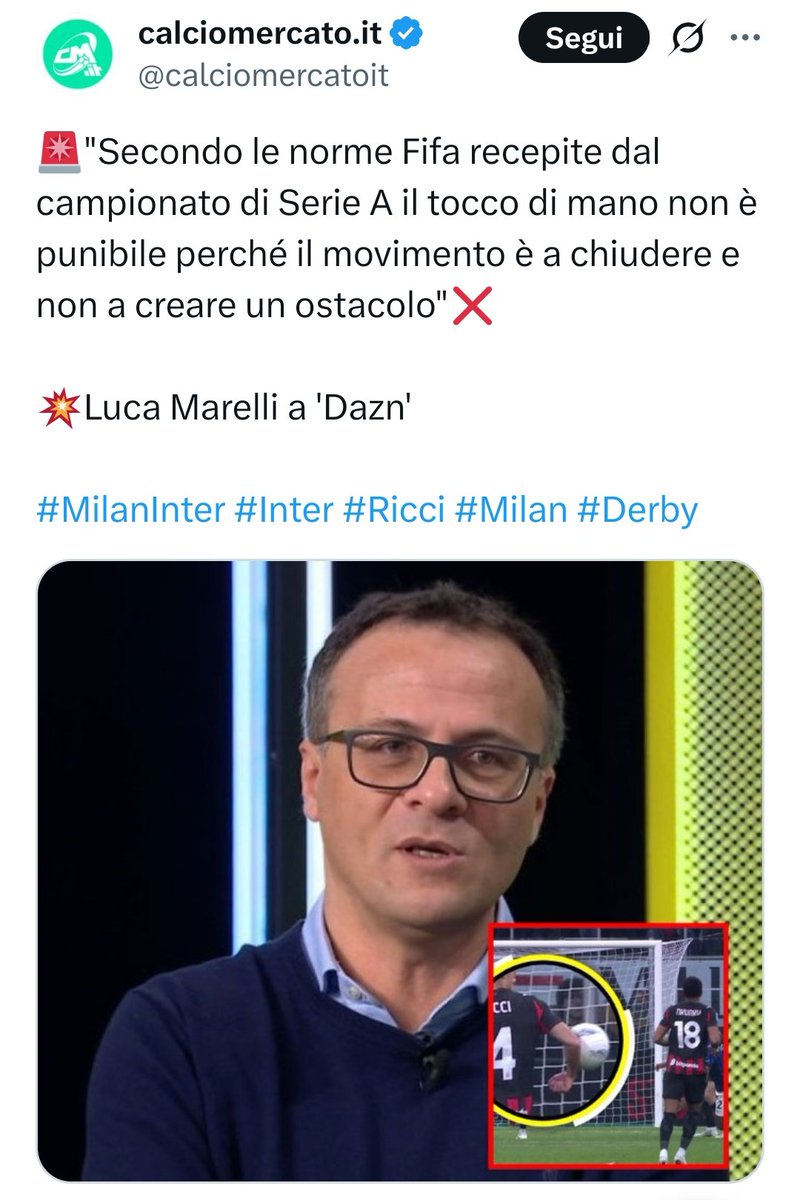 J_Sioux's tweet photo. @NicoSchira Dite a #Bergonzi, al conduttore interista, all'analista interista, della faziosa #DomenicaSportiva, che quello non è mai rigore per chiara direttiva Fifa, per i precedenti, e per la stessa ammissione di Rocchi già trapelata!
Mettiti più gel alla prossima, Bergonzi! 😄 #MilanInter https://t.co/ocUrEYHPKv