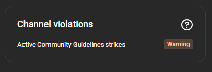 ZackMaxYT's tweet photo. @TeamYouTube So this warning has been stuck on my channel for almost 7-8 months now, and I already submit an appeal which was rejected, the video is long since deleted, and I took the training and completed it. Why is this warning still here anyways if there's no way to remove? https://t.co/l00s4Mn0FJ