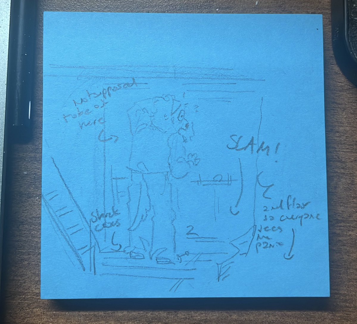 snuck out into my fire escape and accidentally got locked out. here's a visual