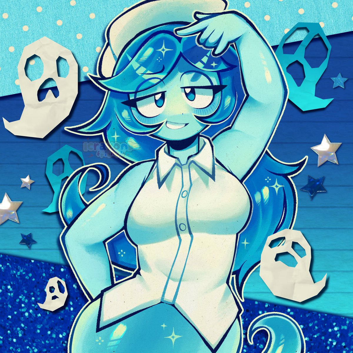 crayonfriend's tweet photo. connie the ghost 👻 #dandysworld https://t.co/QhjGGXLpIW