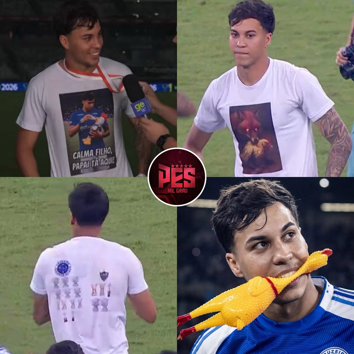 Pesgrau's tweet photo. “Calma, filho, o papai tá aqui!” Kkkkkkkkkkkkkkkkk

O Kaio Jorge é viciado em provocar o Galinho! https://t.co/G9pqqauw3M
