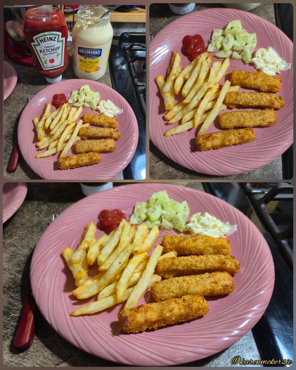 karenmckersie's tweet photo. ๐๐๐ Dinner: Wild Alaskan Pollock Fish Stick Fillets with Home Cut Fries, delicious & Nutritious! ๐๐๐ #FishAndChips #Homemade #Food #WildAlaskanPollock #FishSticks https://t.co/fo9pFoaGwY