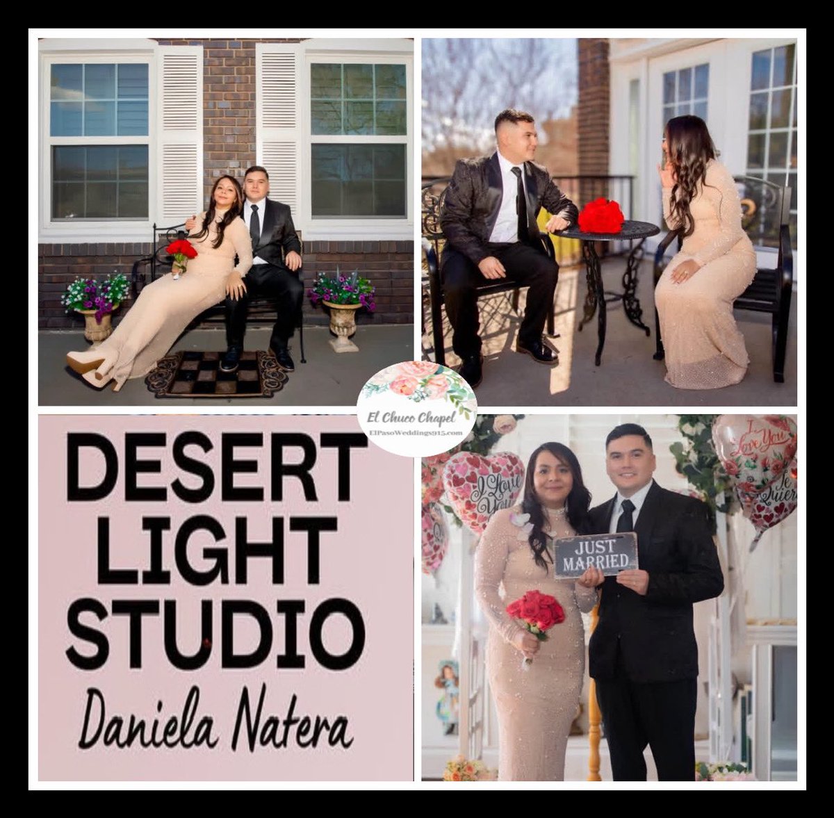 Thanks so much to our lovely photographer 📸 for sharing these photos of our beautiful couple that wed at El Chuco Chapel  in February. We are still celebrating their momentous occasion 💕🎉💍 #elpasoweddings915 #elchucochapel915 #vegasalternative915