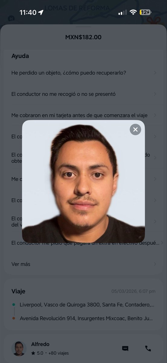 saumejiao's tweet photo. Espero por aquí si resuelva ya que el servicio de soporte de la app cerró el caso sin ayudarme, ya estoy levantando mi queja con PROFECO. Está es la foto del conductor https://t.co/5fLHBFigYb